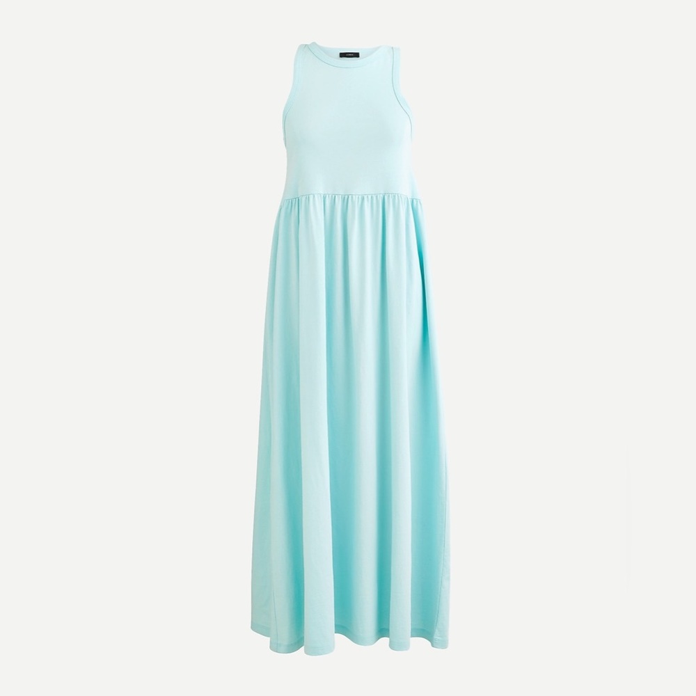 J. Crew Mint Aqua Sleeveless Maxi Dress